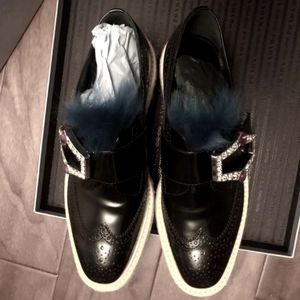 NEW Prada platform wedge shoes size 37.5